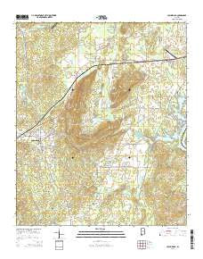 Columbiana Alabama Current topographic map, 1:24000 scale, 7.5 X 7.5 Minute, Year 2014