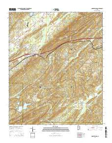 Cooks Springs Alabama Current topographic map, 1:24000 scale, 7.5 X 7.5 Minute, Year 2014