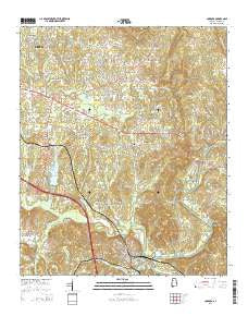 Cordova Alabama Current topographic map, 1:24000 scale, 7.5 X 7.5 Minute, Year 2014