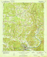 Cordova Alabama Historical topographic map, 1:24000 scale, 7.5 X 7.5 Minute, Year 1951