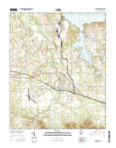 Courtland Alabama Current topographic map, 1:24000 scale, 7.5 X 7.5 Minute, Year 2014