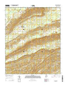 Cox Gap Alabama Current topographic map, 1:24000 scale, 7.5 X 7.5 Minute, Year 2014