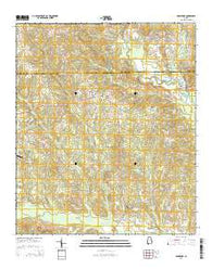 Crawford Alabama Current topographic map, 1:24000 scale, 7.5 X 7.5 Minute, Year 2014