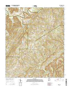 Creel Alabama Current topographic map, 1:24000 scale, 7.5 X 7.5 Minute, Year 2014
