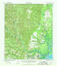 Creola Alabama Historical topographic map, 1:62500 scale, 15 X 15 Minute, Year 1941