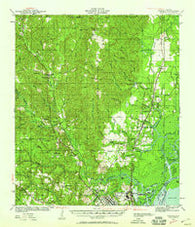 Creola Alabama Historical topographic map, 1:62500 scale, 15 X 15 Minute, Year 1941