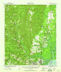 Creola Alabama Historical topographic map, 1:62500 scale, 15 X 15 Minute, Year 1941
