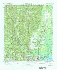 Creola Alabama Historical topographic map, 1:62500 scale, 15 X 15 Minute, Year 1941