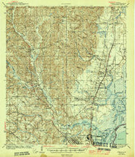 Creola Alabama Historical topographic map, 1:62500 scale, 15 X 15 Minute, Year 1943