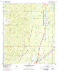 Creola Alabama Historical topographic map, 1:24000 scale, 7.5 X 7.5 Minute, Year 1982