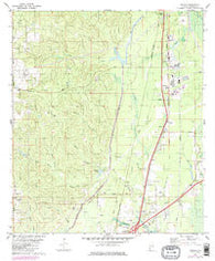 Creola Alabama Historical topographic map, 1:24000 scale, 7.5 X 7.5 Minute, Year 1982