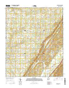 Crossville Alabama Current topographic map, 1:24000 scale, 7.5 X 7.5 Minute, Year 2014