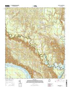 Crumptonia Alabama Current topographic map, 1:24000 scale, 7.5 X 7.5 Minute, Year 2014