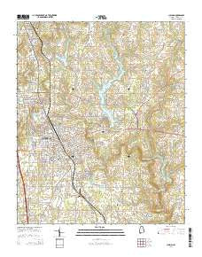 Cullman Alabama Current topographic map, 1:24000 scale, 7.5 X 7.5 Minute, Year 2014