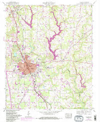 Cullman Alabama Historical topographic map, 1:24000 scale, 7.5 X 7.5 Minute, Year 1957