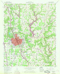 Cullman Alabama Historical topographic map, 1:24000 scale, 7.5 X 7.5 Minute, Year 1957