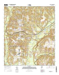 Daleville Alabama Current topographic map, 1:24000 scale, 7.5 X 7.5 Minute, Year 2014