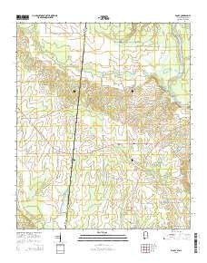 Dancy Alabama Current topographic map, 1:24000 scale, 7.5 X 7.5 Minute, Year 2014