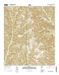 Danleys Crossroads Alabama Current topographic map, 1:24000 scale, 7.5 X 7.5 Minute, Year 2014
