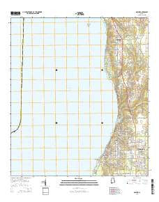 Daphne Alabama Current topographic map, 1:24000 scale, 7.5 X 7.5 Minute, Year 2014