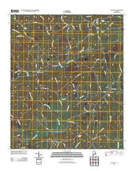Daviston Alabama Historical topographic map, 1:24000 scale, 7.5 X 7.5 Minute, Year 2011