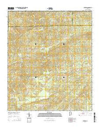 Daviston Alabama Current topographic map, 1:24000 scale, 7.5 X 7.5 Minute, Year 2014
