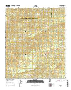 Daviston Alabama Current topographic map, 1:24000 scale, 7.5 X 7.5 Minute, Year 2014