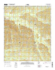 Davisville Alabama Current topographic map, 1:24000 scale, 7.5 X 7.5 Minute, Year 2014