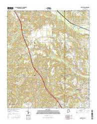 Deatsville Alabama Current topographic map, 1:24000 scale, 7.5 X 7.5 Minute, Year 2014