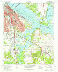 Decatur Alabama Historical topographic map, 1:24000 scale, 7.5 X 7.5 Minute, Year 1975