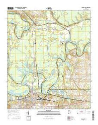 Demopolis Alabama Current topographic map, 1:24000 scale, 7.5 X 7.5 Minute, Year 2014