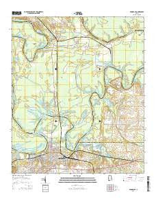 Demopolis Alabama Current topographic map, 1:24000 scale, 7.5 X 7.5 Minute, Year 2014