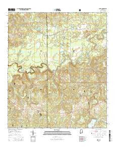 Dixie Alabama Current topographic map, 1:24000 scale, 7.5 X 7.5 Minute, Year 2014