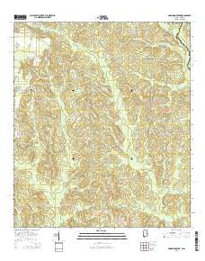 Dogwood Creek Alabama Current topographic map, 1:24000 scale, 7.5 X 7.5 Minute, Year 2014