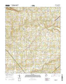 Douglas Alabama Current topographic map, 1:24000 scale, 7.5 X 7.5 Minute, Year 2014