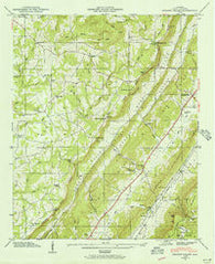 Dugout Valley Alabama Historical topographic map, 1:24000 scale, 7.5 X 7.5 Minute, Year 1946