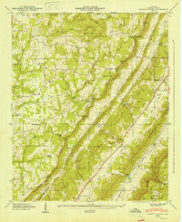 Dugout Valley Alabama Historical topographic map, 1:24000 scale, 7.5 X 7.5 Minute, Year 1947