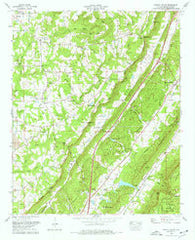 Dugout Valley Alabama Historical topographic map, 1:24000 scale, 7.5 X 7.5 Minute, Year 1975