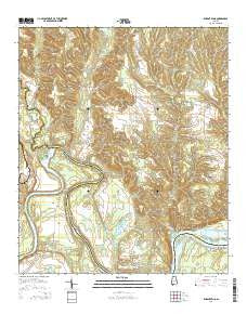 Durant Bend Alabama Current topographic map, 1:24000 scale, 7.5 X 7.5 Minute, Year 2014