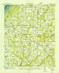 Dutton Alabama Historical topographic map, 1:24000 scale, 7.5 X 7.5 Minute, Year 1936