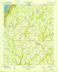 Dutton Alabama Historical topographic map, 1:24000 scale, 7.5 X 7.5 Minute, Year 1950
