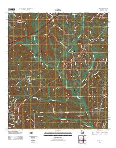 Dyas Alabama Historical topographic map, 1:24000 scale, 7.5 X 7.5 Minute, Year 2011