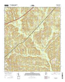 Dyas Alabama Current topographic map, 1:24000 scale, 7.5 X 7.5 Minute, Year 2014