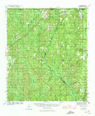 Dyas Alabama Historical topographic map, 1:62500 scale, 15 X 15 Minute, Year 1942