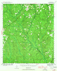Dyas Alabama Historical topographic map, 1:62500 scale, 15 X 15 Minute, Year 1942