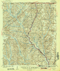 Dyas Alabama Historical topographic map, 1:62500 scale, 15 X 15 Minute, Year 1944