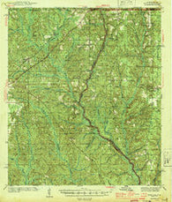 Dyas Alabama Historical topographic map, 1:62500 scale, 15 X 15 Minute, Year 1944