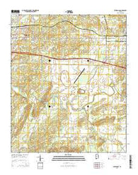 Eastaboga Alabama Current topographic map, 1:24000 scale, 7.5 X 7.5 Minute, Year 2014