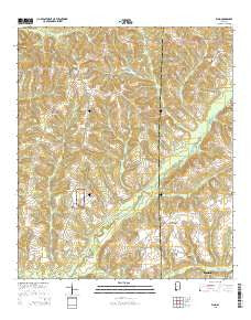Echo Alabama Current topographic map, 1:24000 scale, 7.5 X 7.5 Minute, Year 2014