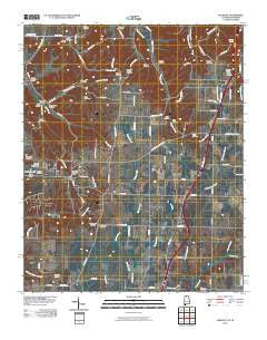 Elkmont Alabama Historical topographic map, 1:24000 scale, 7.5 X 7.5 Minute, Year 2010